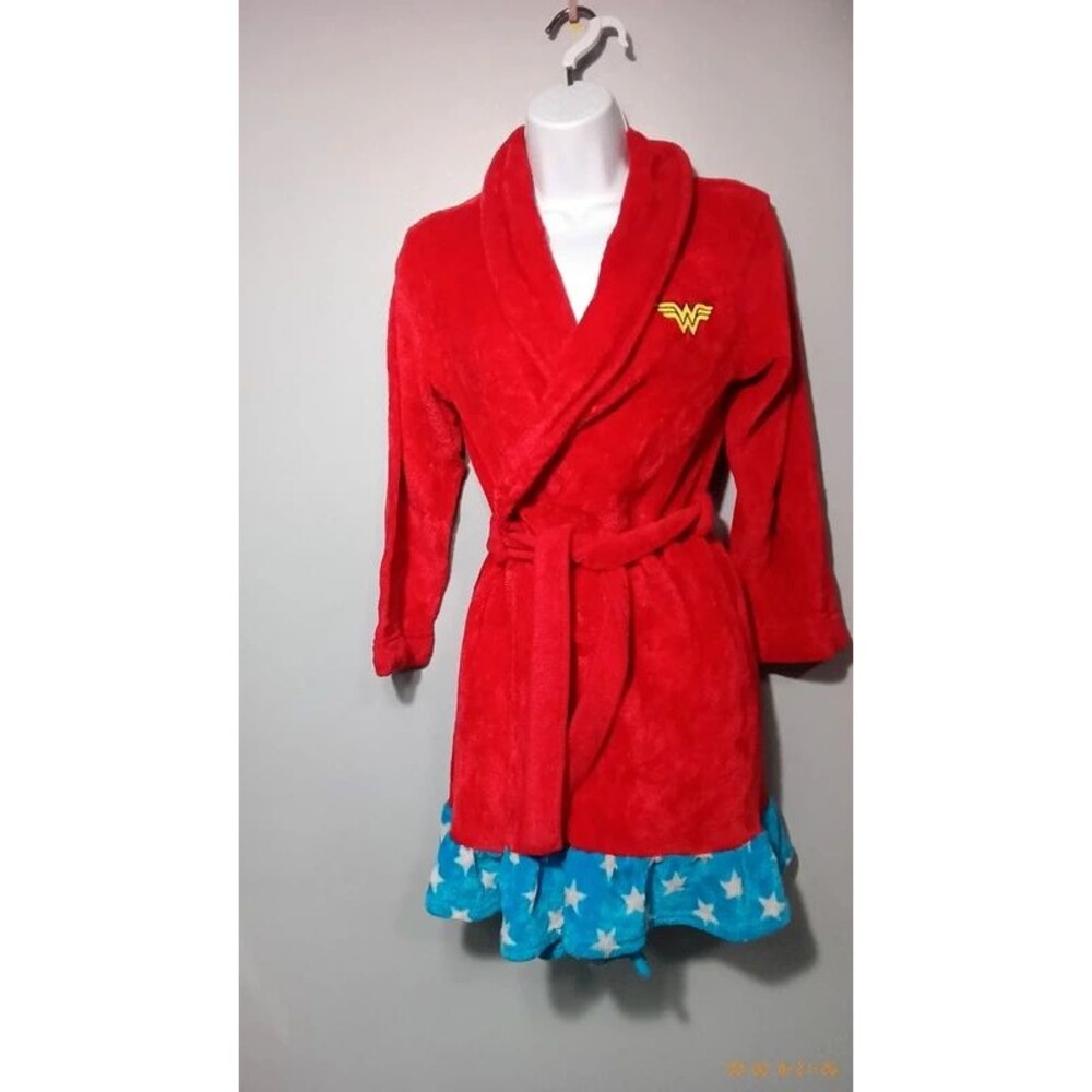 DC Comics Wonder Woman Girls Plush Fleece Bathrobe - Size L (10/12)